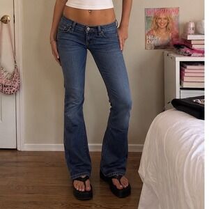 Y2K low rise bootcut Bullhead Laguna Jeans 9R Medium Wash Blue Denim Stretch